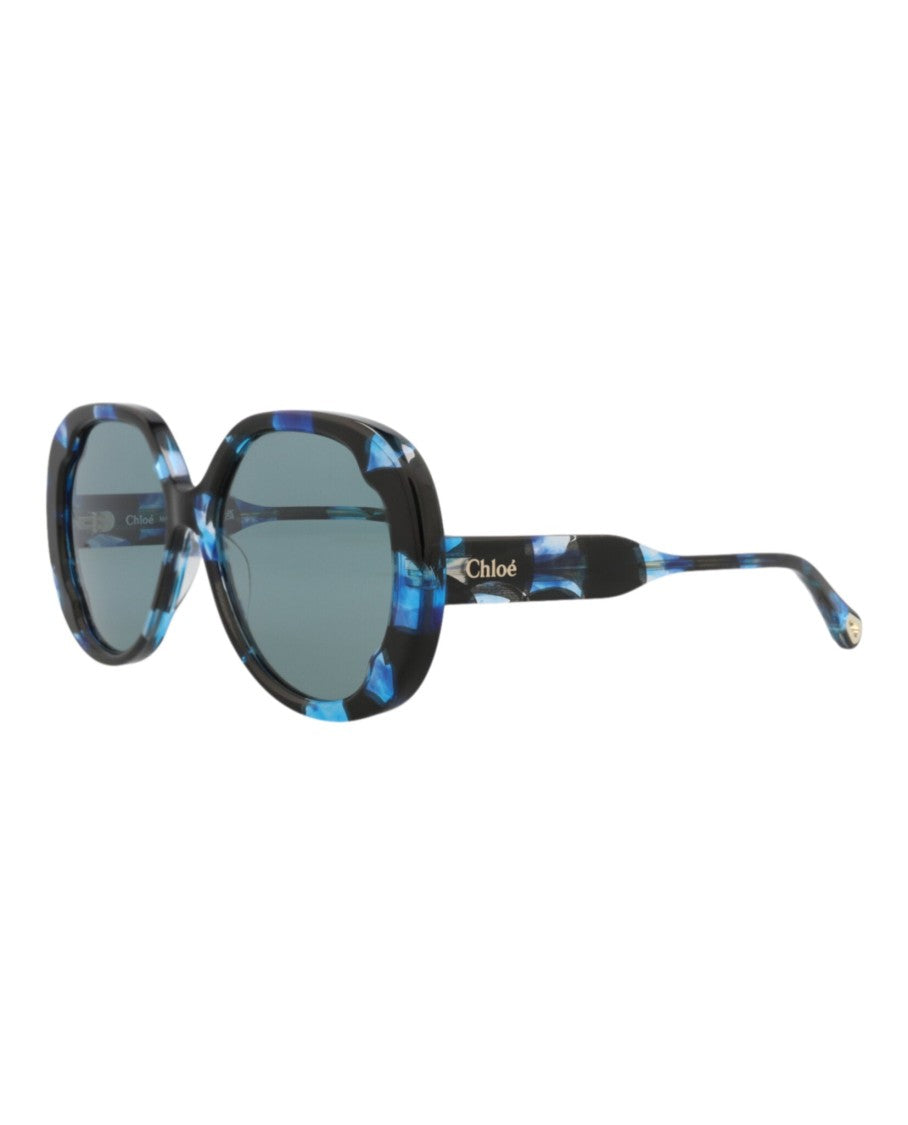 Chloé Round-Frame Recycled Acetate Sunglasses