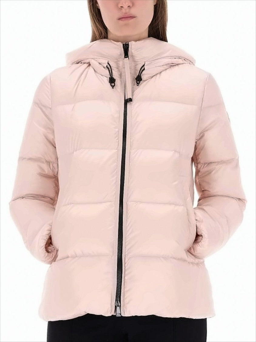 Moncler Quilted Short Down Jacket With Glossy Finish