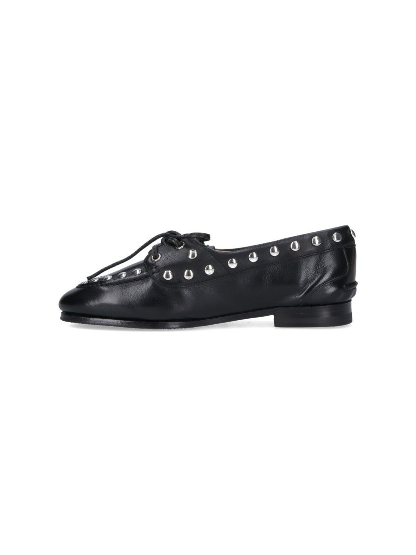 Bally Pointed Toe Slip-On Moccasins With Lace Closure