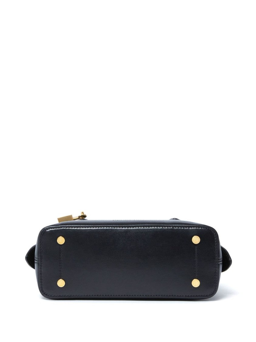 Stella Mccartney Black Two-Way Zip Bag With Gold-Tone Accents