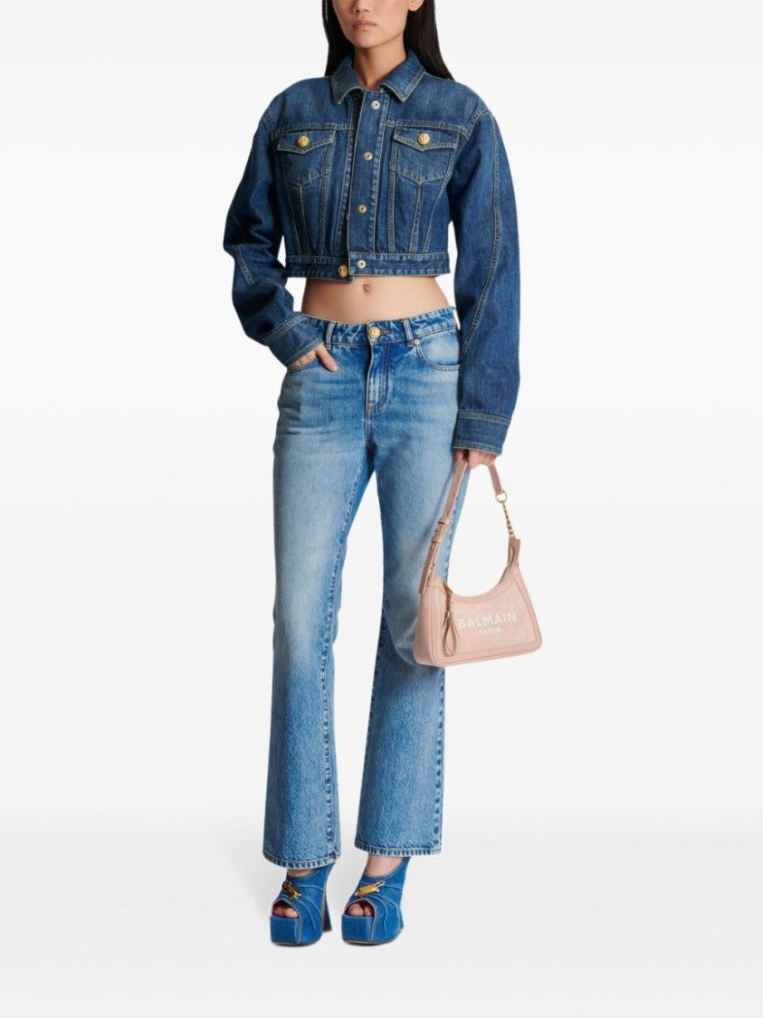 Balmain Flared Denim Trousers