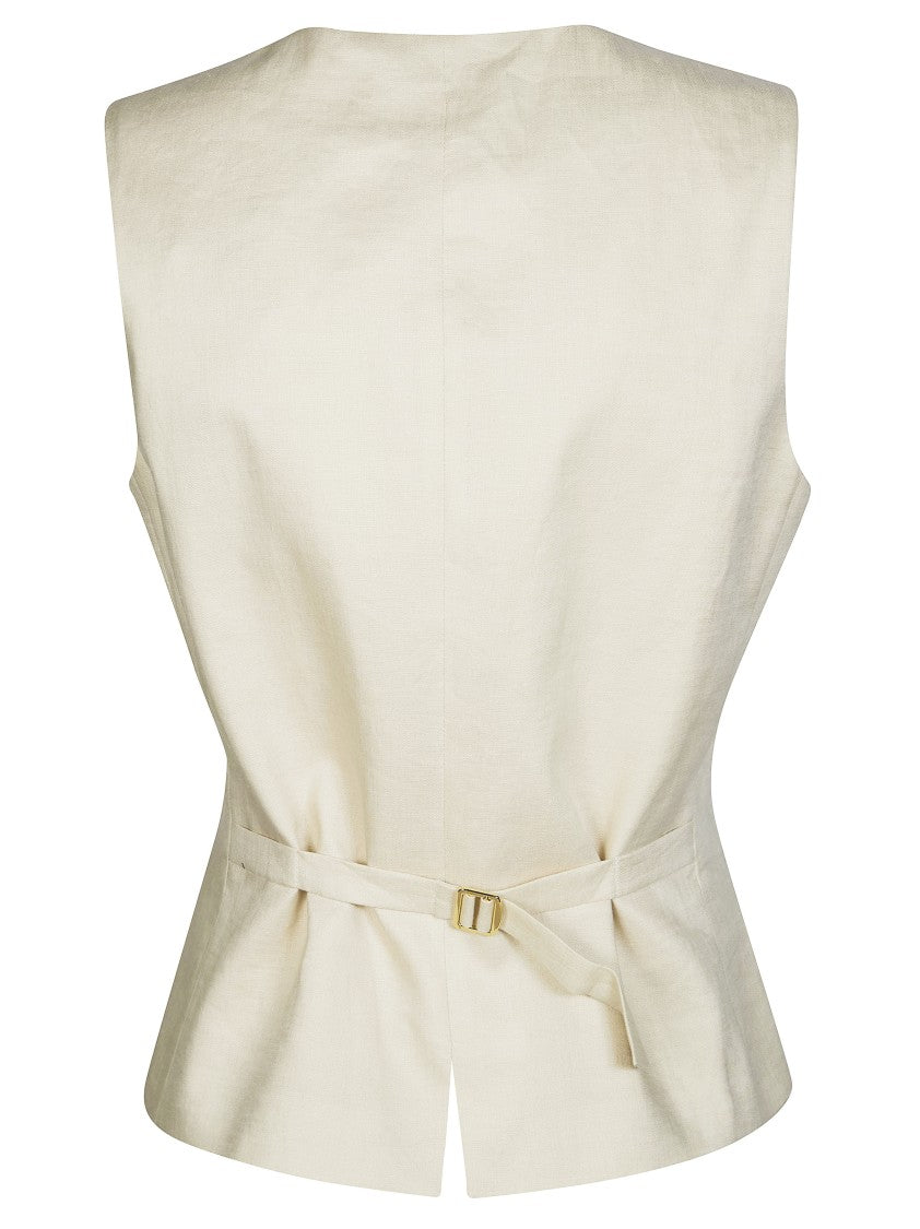 Max Mara Mstcarnet Tailored Deep V-Neck Vest