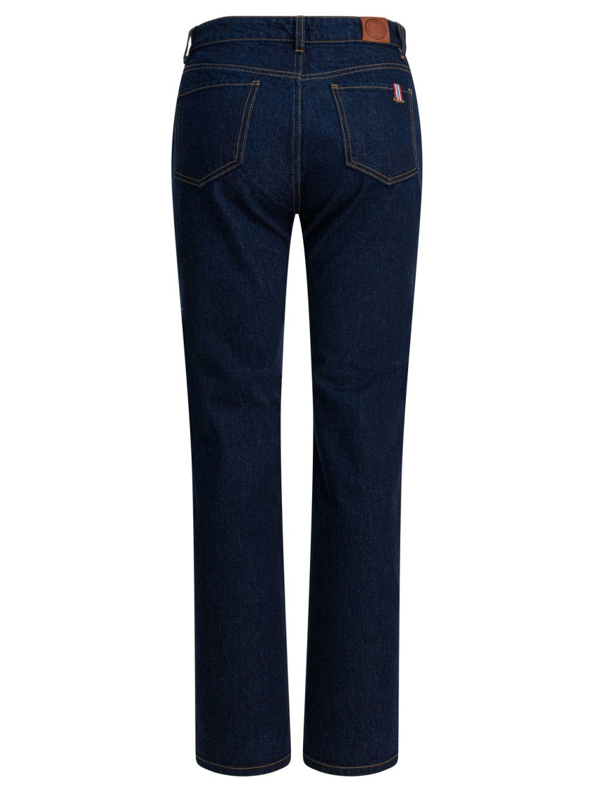 Ines De La Fressange High-Waisted Straight-Cut Jeans With Italian Pockets