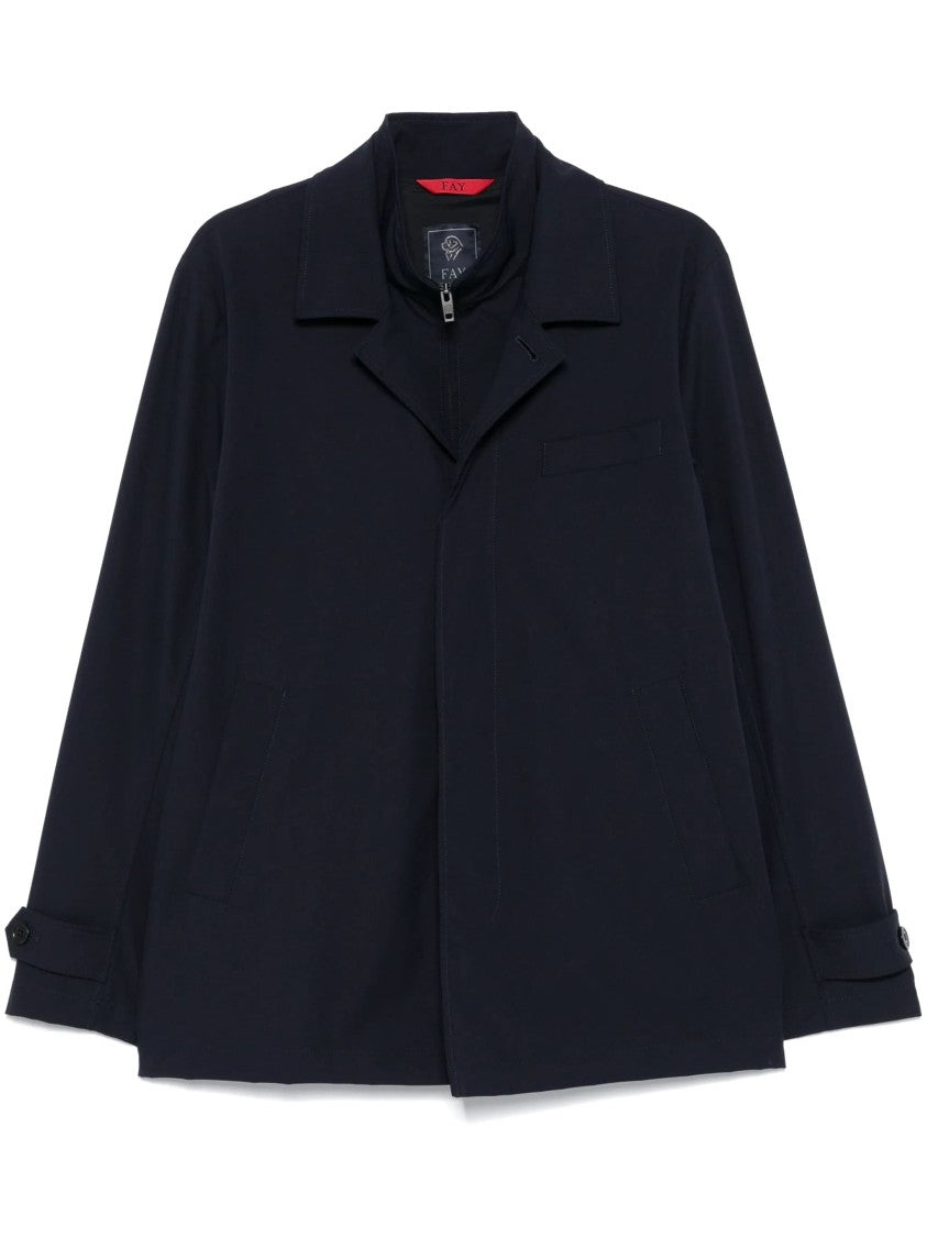 Fay Morning Stretch Minimalist Black Mens Jacket
