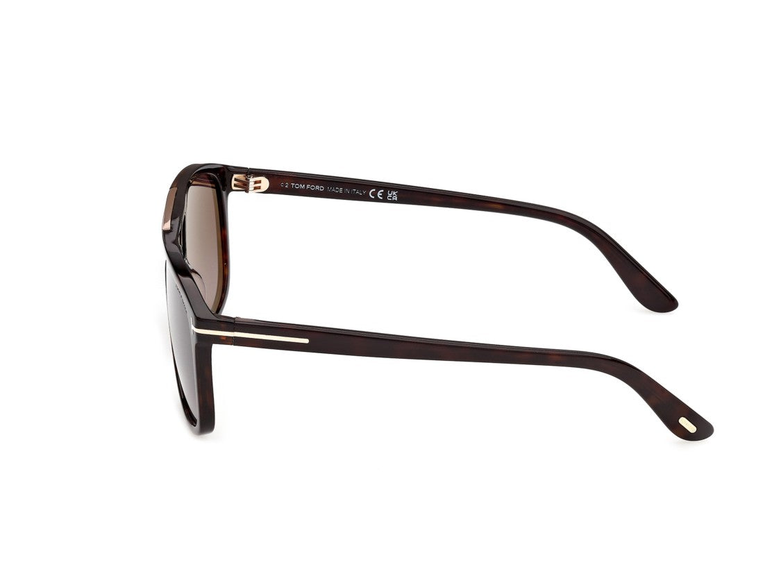 Tom Ford Ft1338 Bold Square Tortoiseshell Acetate Sunglasses