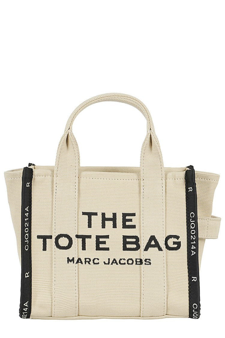 Marc Jacobs Warm Sand The Jacquard Small Top-Zip Cotton-Blend Tote Bag