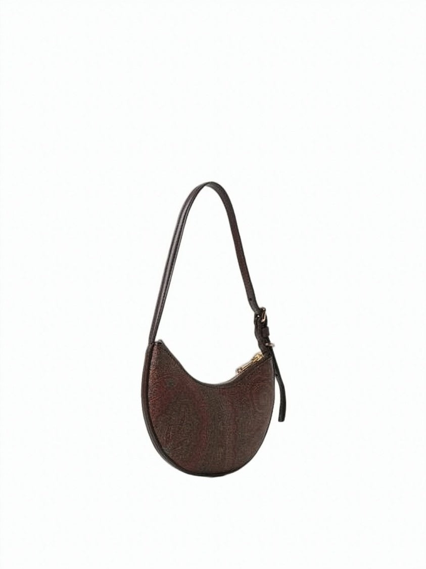 Etro Crescent Structured Shoulder Bag With Paisley Pattern