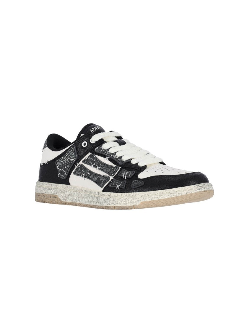 Amiri Low-Top White Leather Sneakers With Contrast Detailing