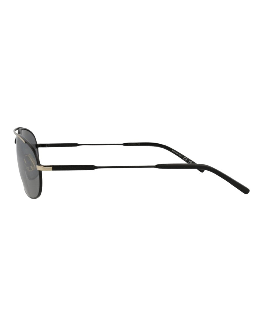 Saint Laurent Round-Frame Metal Sunglasses