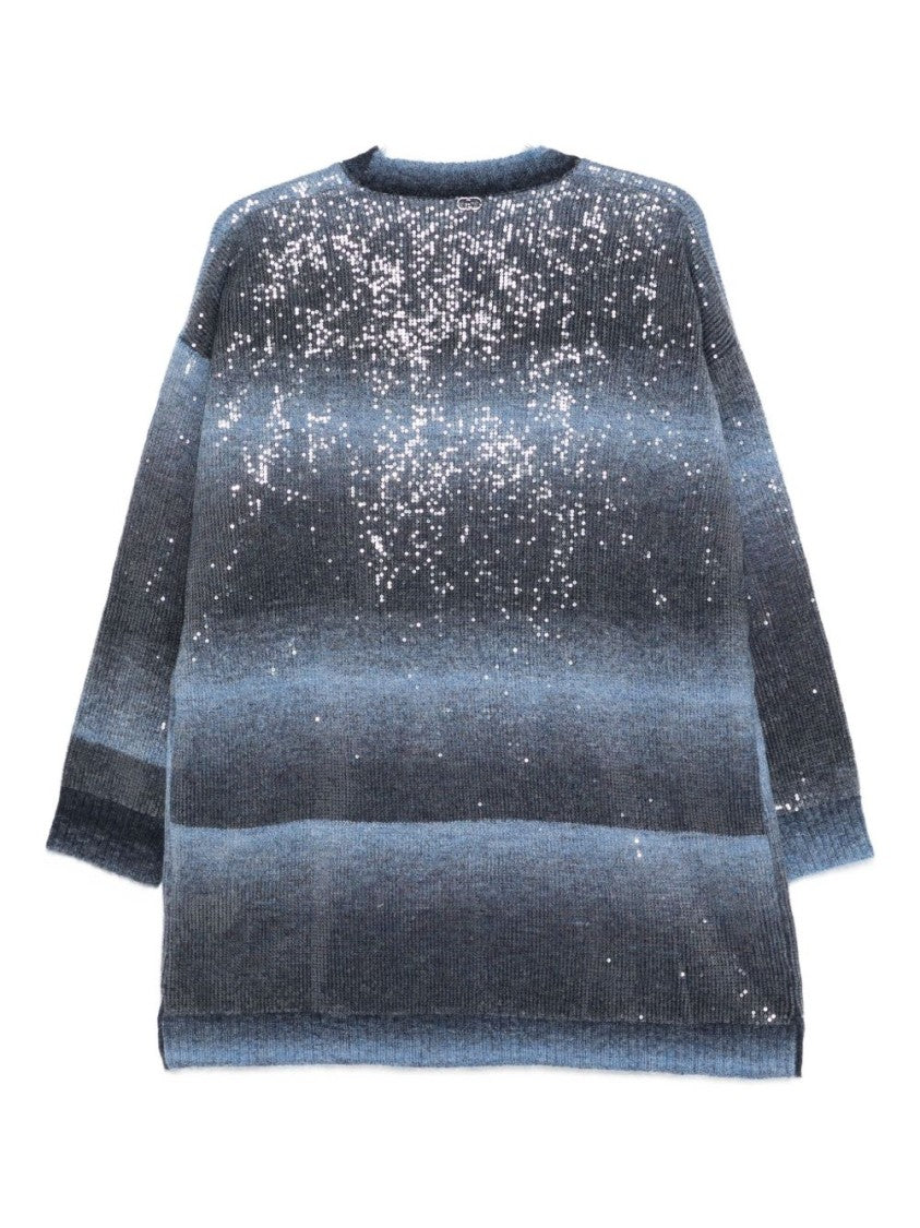 Liu Jo Gradient Brown Open-Front Sweater