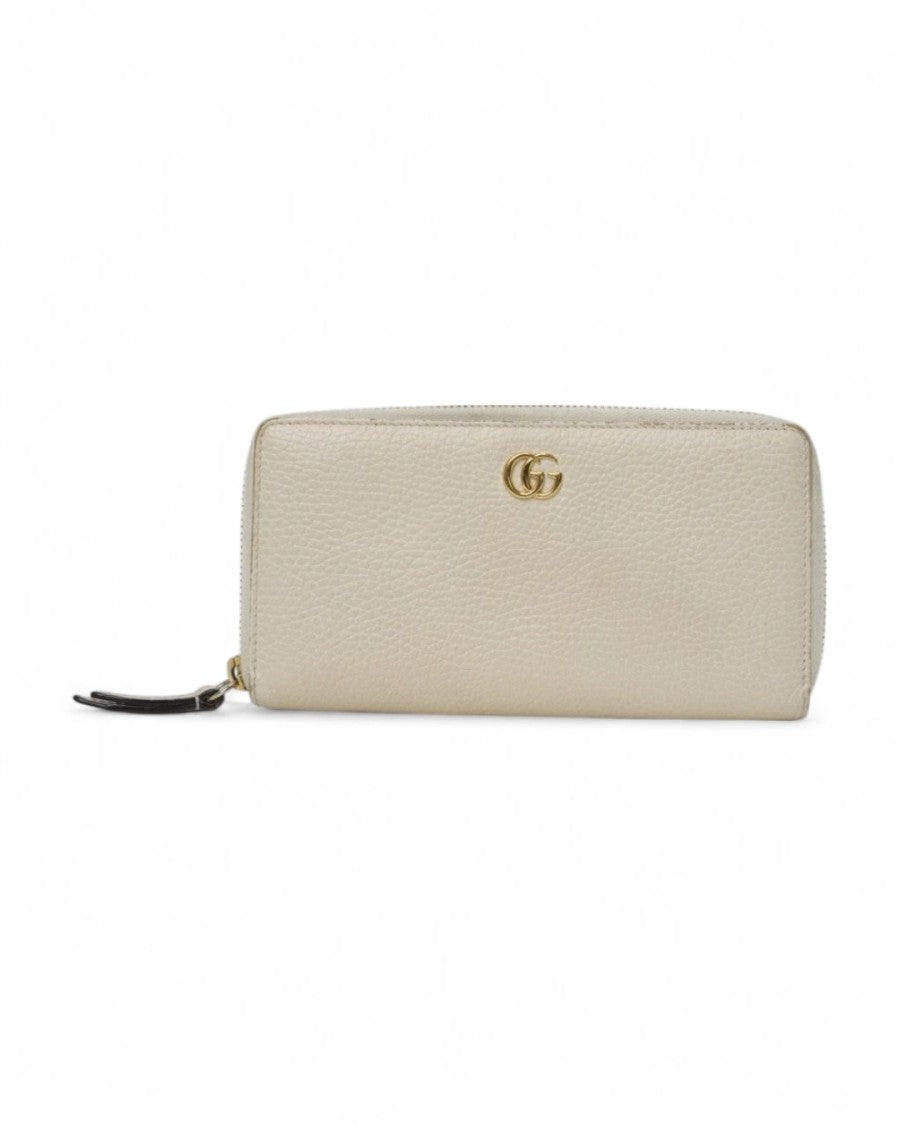 Gucci Marmont White Zip Wallet