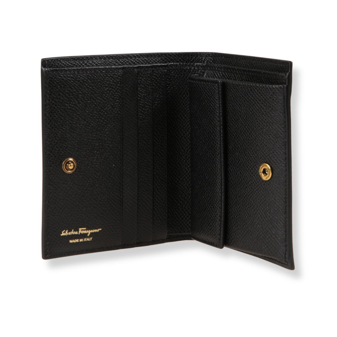 Ferragamo Compact Smooth Leather Wallet With Refined Silhouette