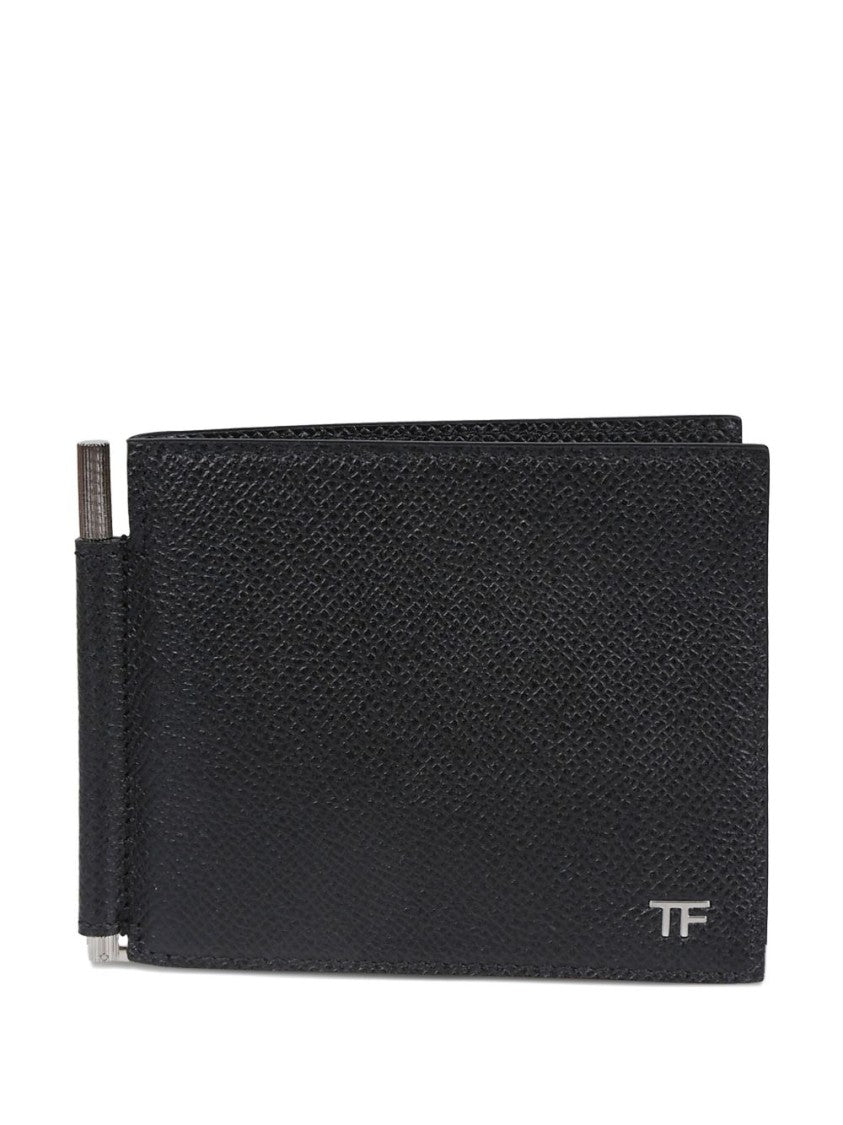 Tom Ford Bifold Wallet In Textured Calf Leather