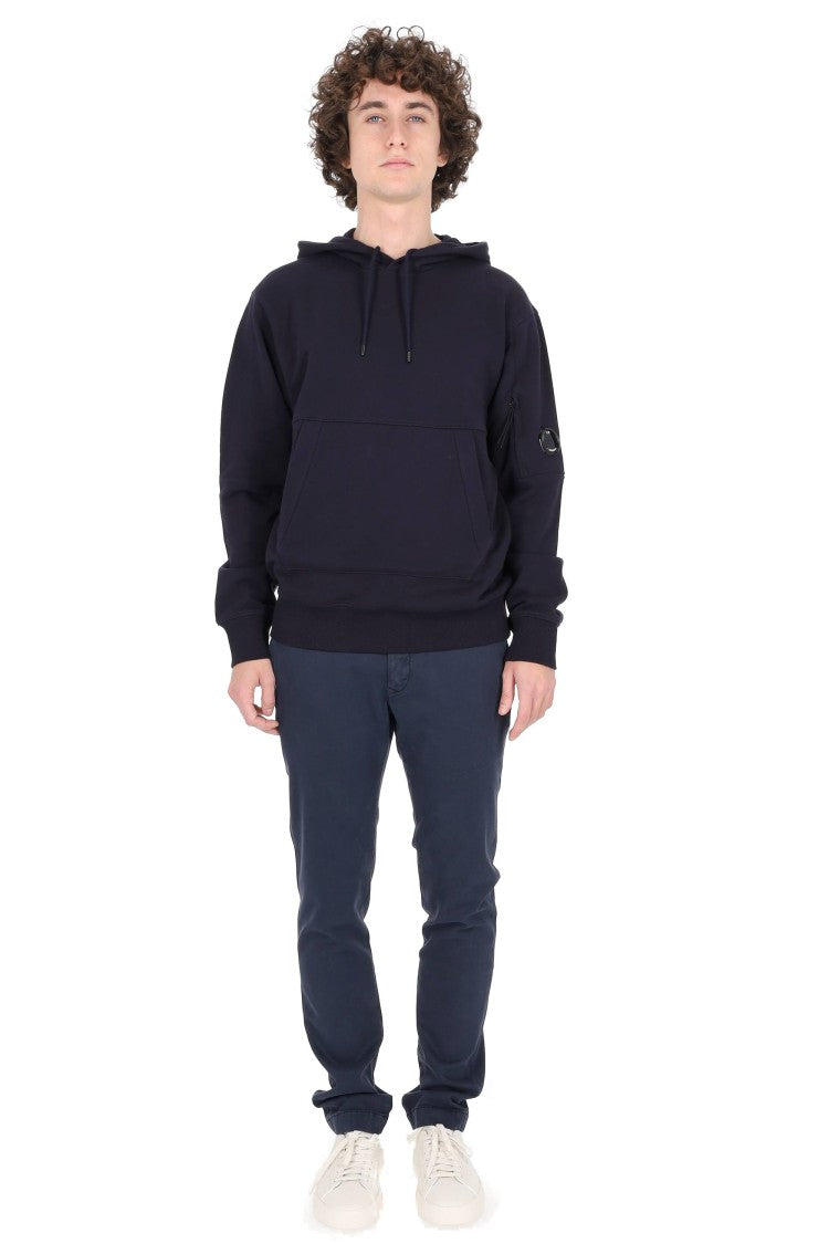 C.P. Company Diagonal Cotton Hoodie With Kangaroo Pocket