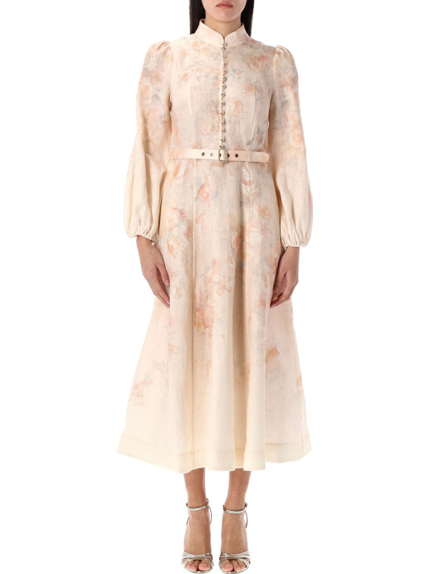 Zimmermann Crush Buttoned Midi Dress