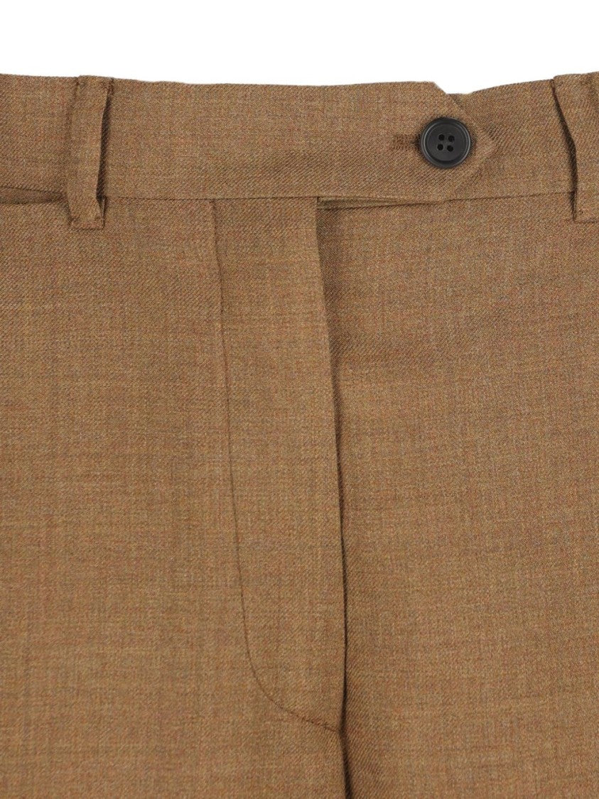 Prada High-Waisted Tailored Pleated Pants
