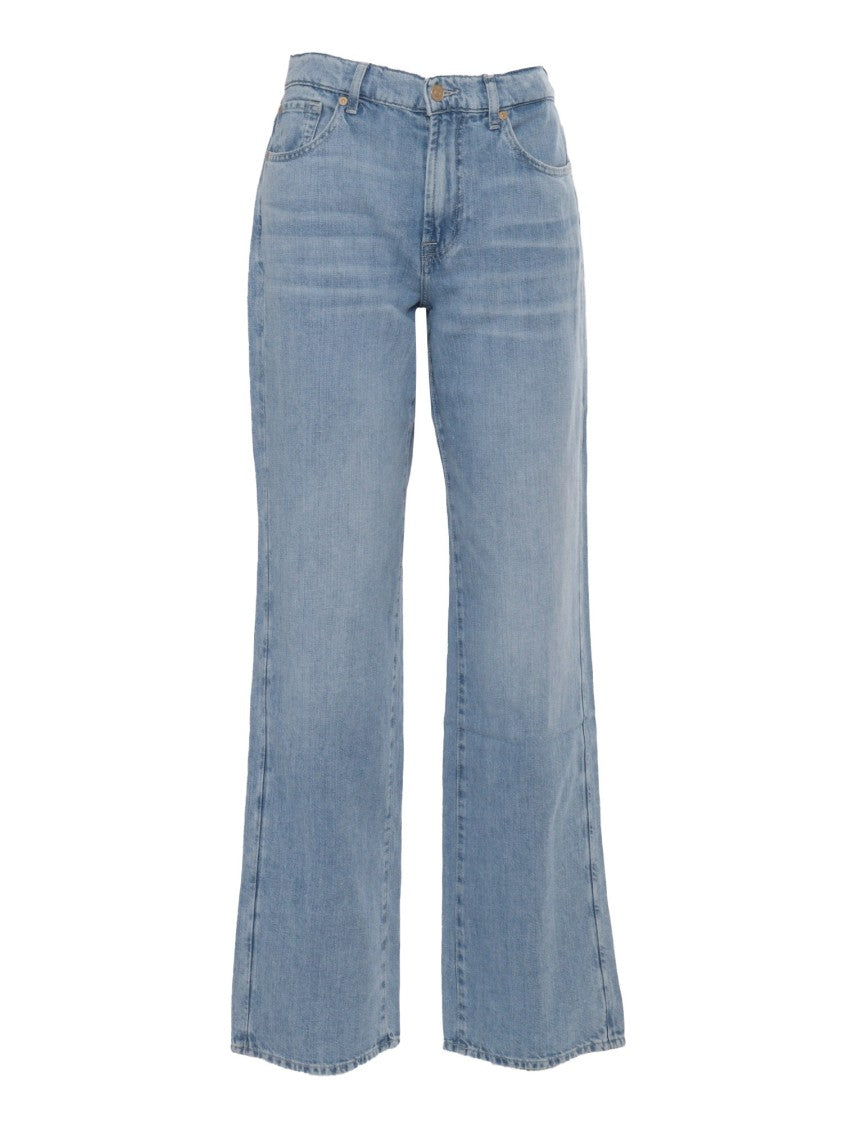 7 For All Mankind Relaxed Fit Light Blue Denim Trousers