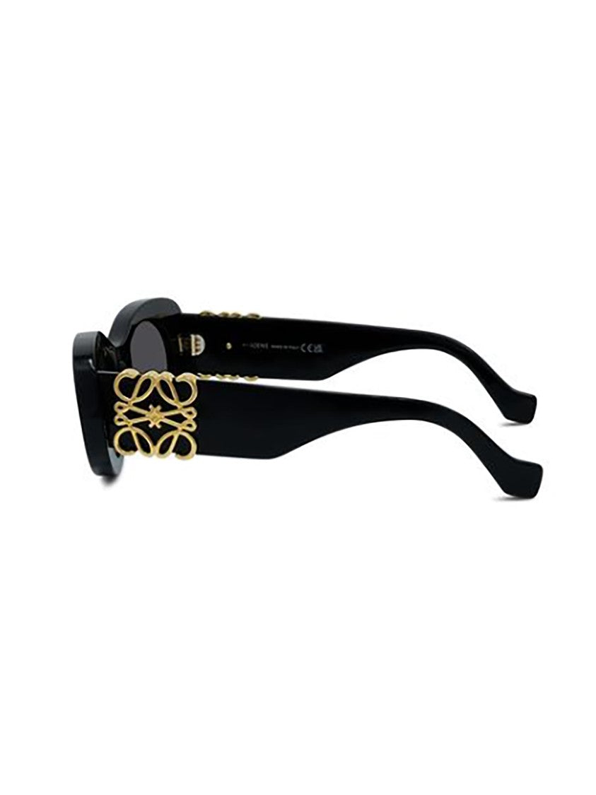 Loewe Black Lw40175i Glossy Oval Sunglasses