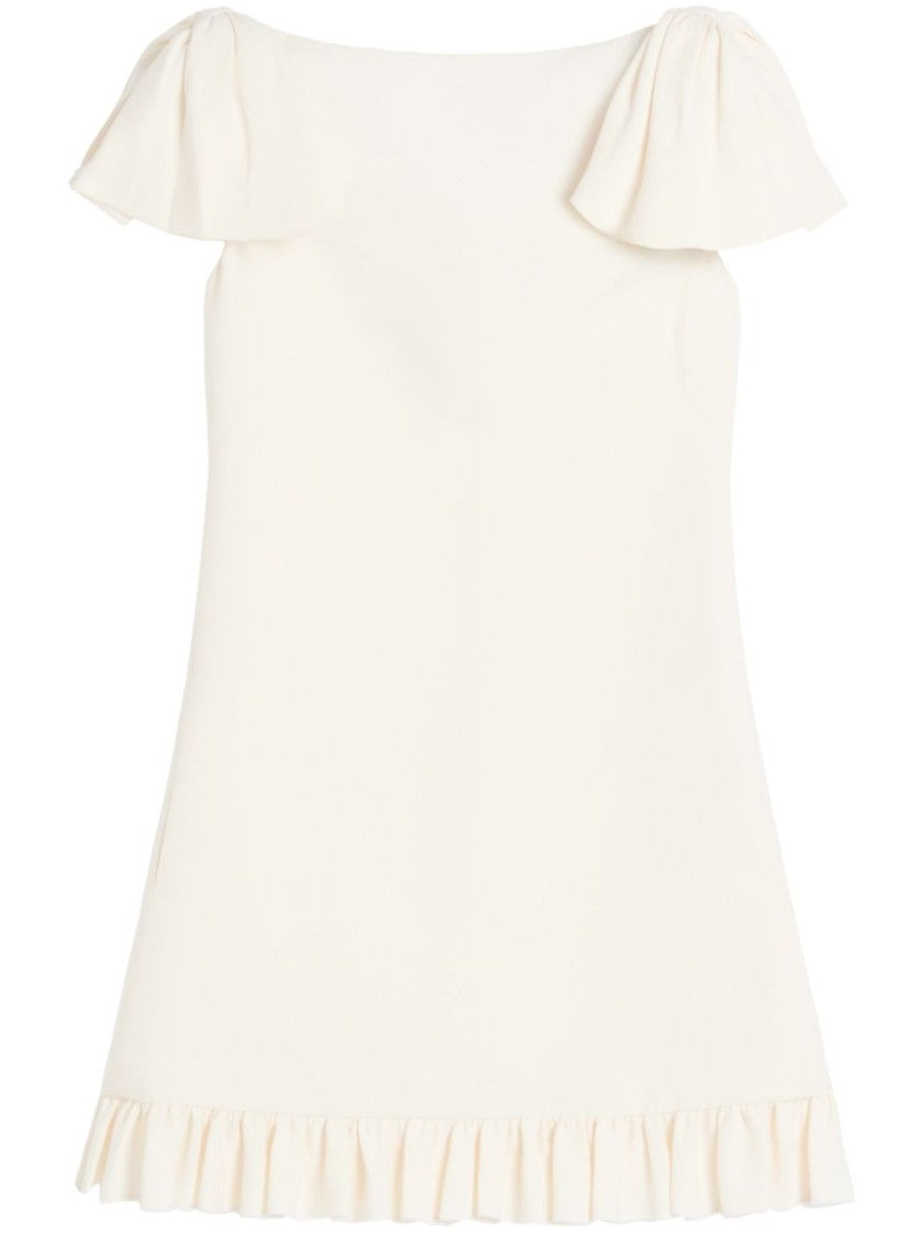 Valentino White Crepe Couture Dress