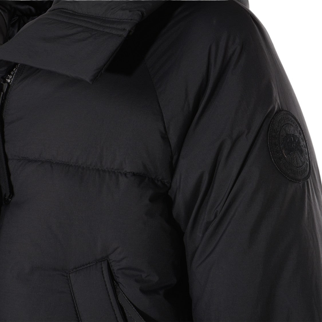 Canada Goose Cropped Puffer Coat With High Collar And Flap Pockets