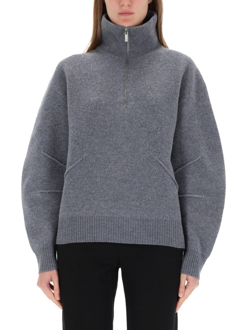 Helmut Lang Apex High Zippered Collar Sweater