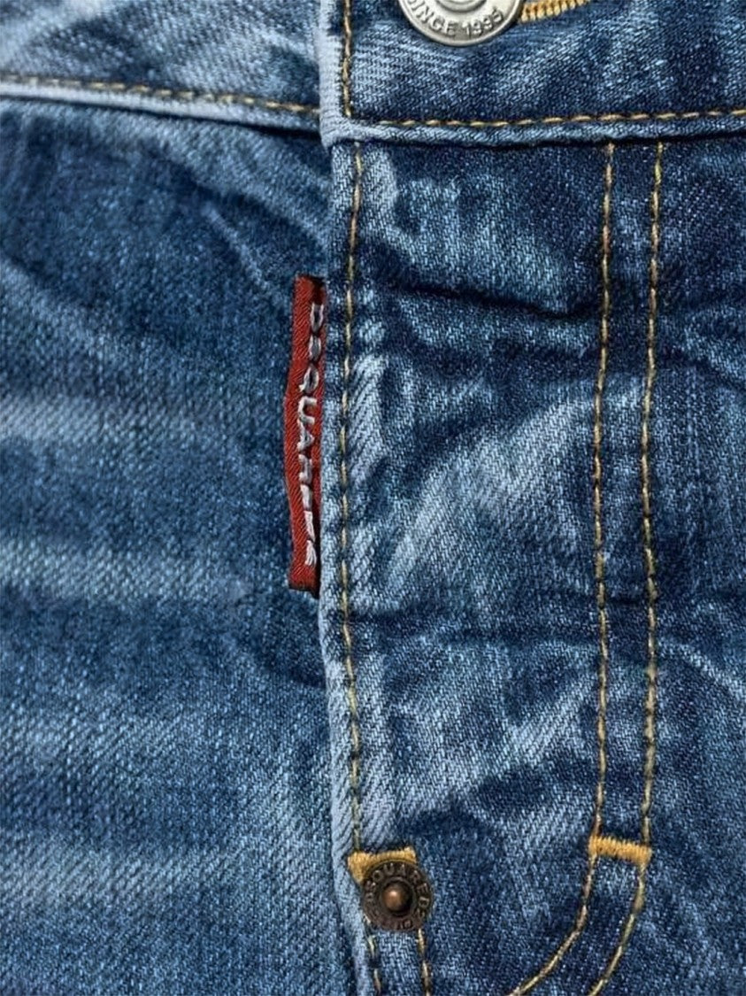 Dsquared2 Straight Leg Denim Pants With Classic Five-Pocket Design