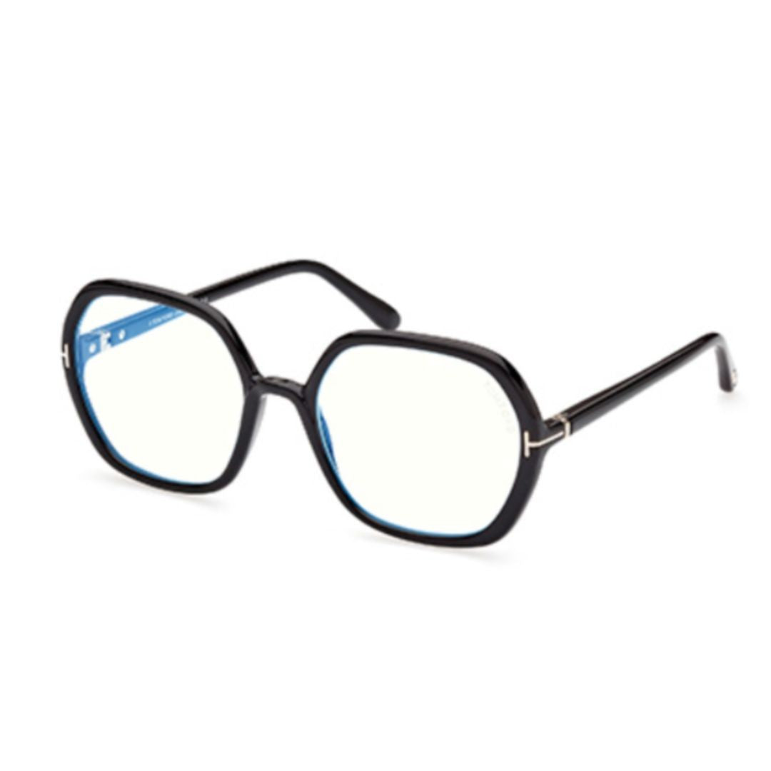 Tom Ford Ft5814-B Large Rounded Square Tortoiseshell Frame Eyeglasses