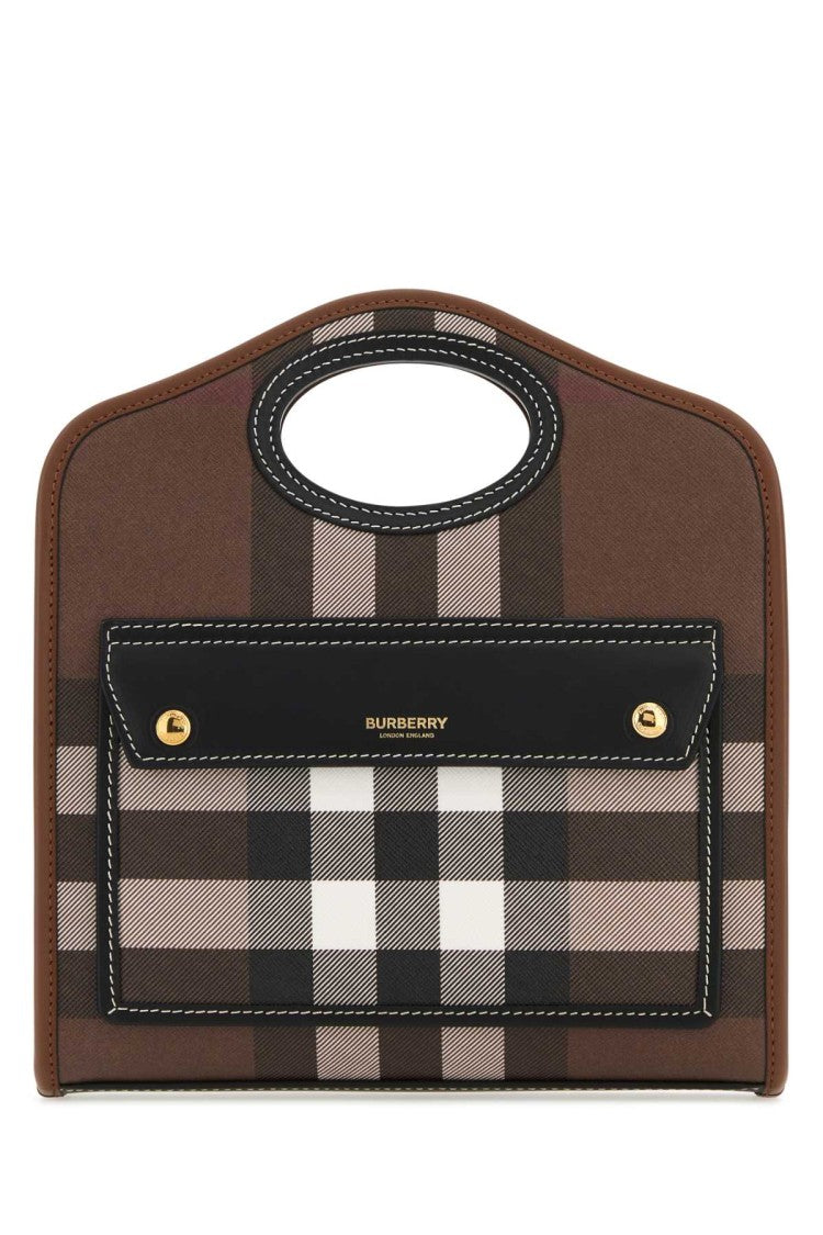 Burberry Printed E-Canvas And Leather Mini Pocket Bag Handbag