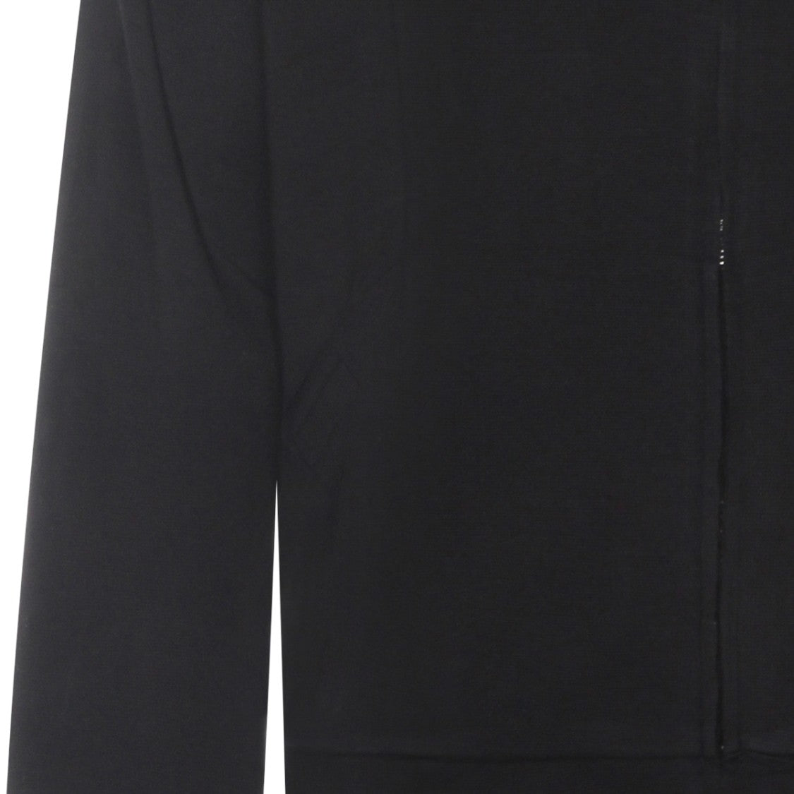 Thom Krom Black Cotton High Collar Zip Sweatshirt