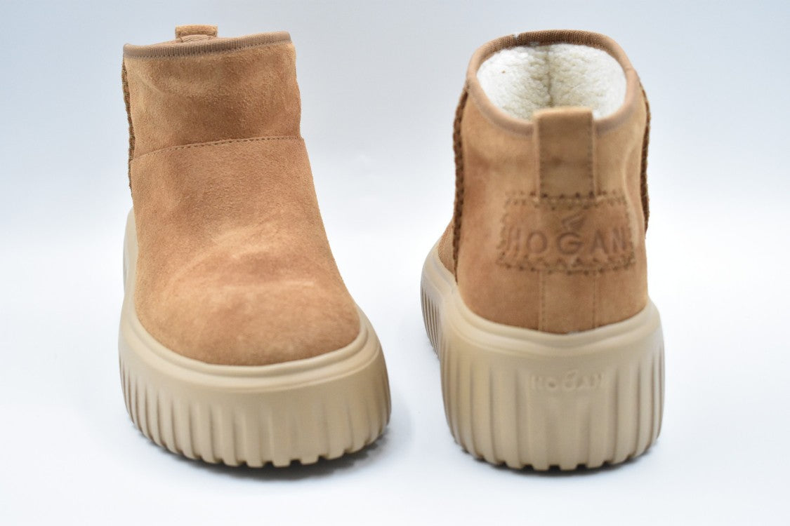 Hogan Lace-Up Boots With Rounded Toe