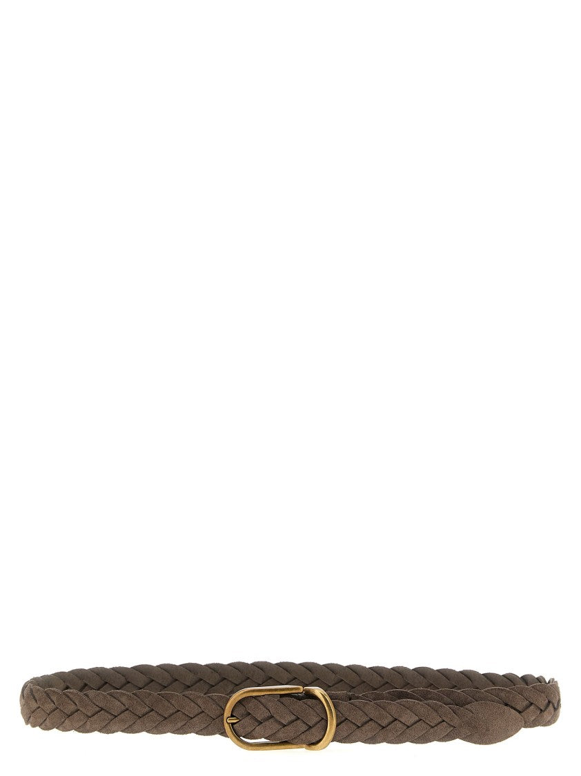 Brunello Cucinelli Braided Bull Suede Belt