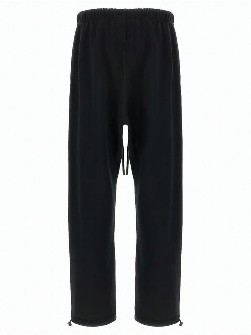Fear Of God Relaxed-Fit Black Jogger Pants With Zippered Cuffs And Adjustable Waistband