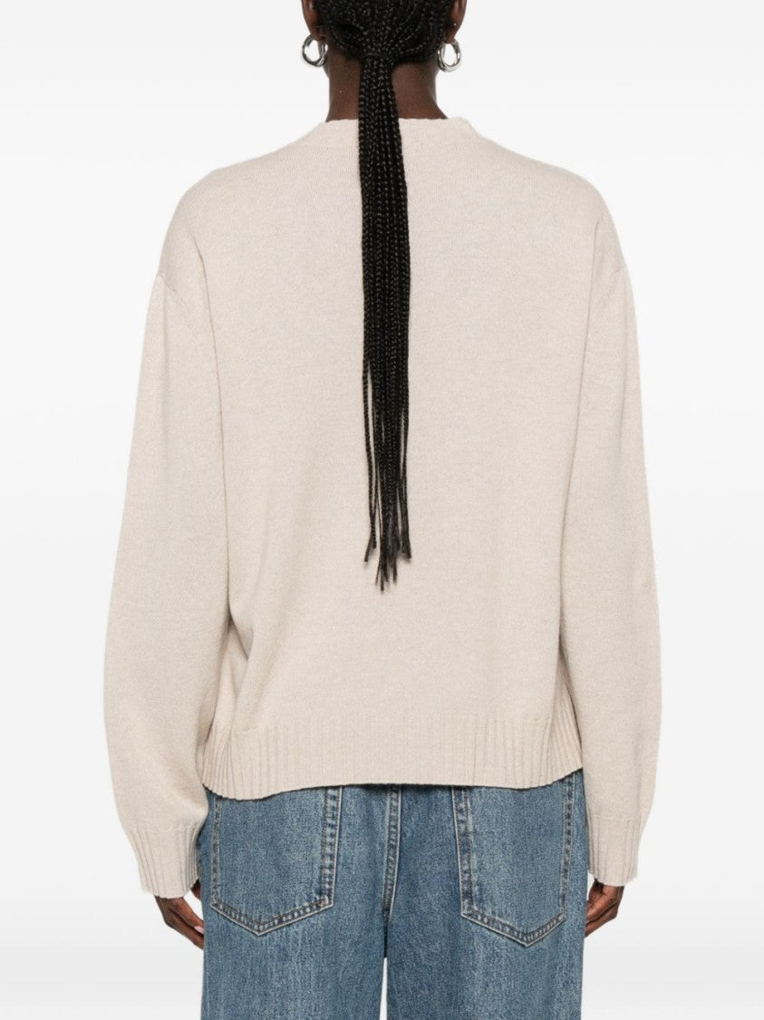 Fabiana Filippi Fine Knit V-Neck Ribbed Sweater