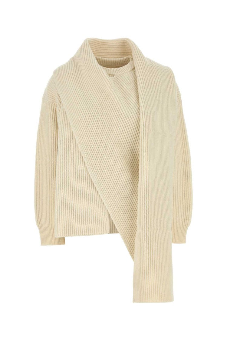 Jil Sander Ivory Wool Sweater