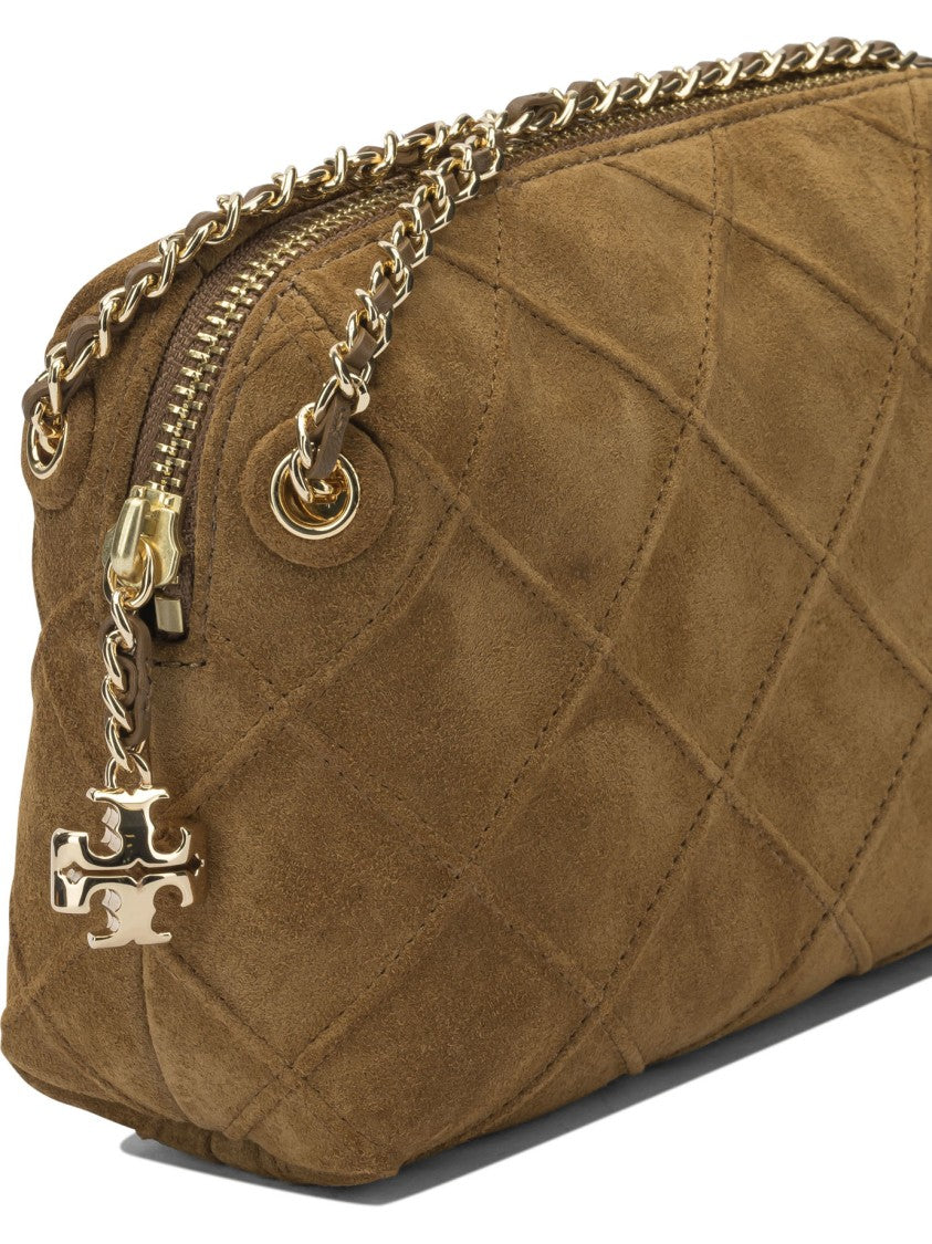 Tory Burch Quilted Suede Crossbody Bag
