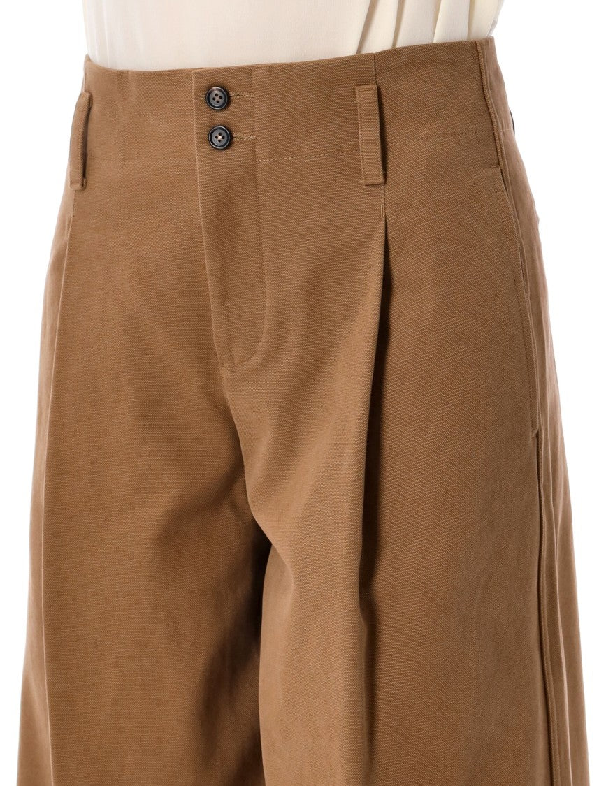 Chloé High-Rise Wide Leg Cotton Canvas Pants