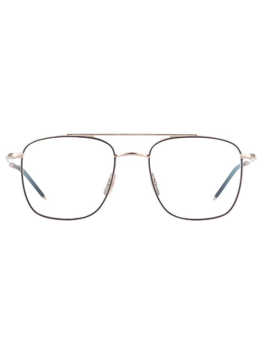 Yellows Plus Bold Square Metallic Optical Frames With Double Bridge