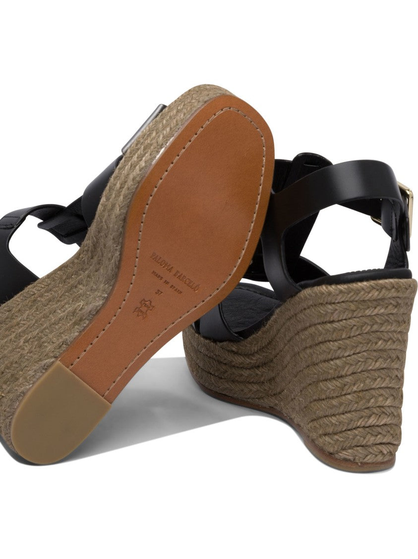 Paloma Barceló Woven Jute Platform Sandals