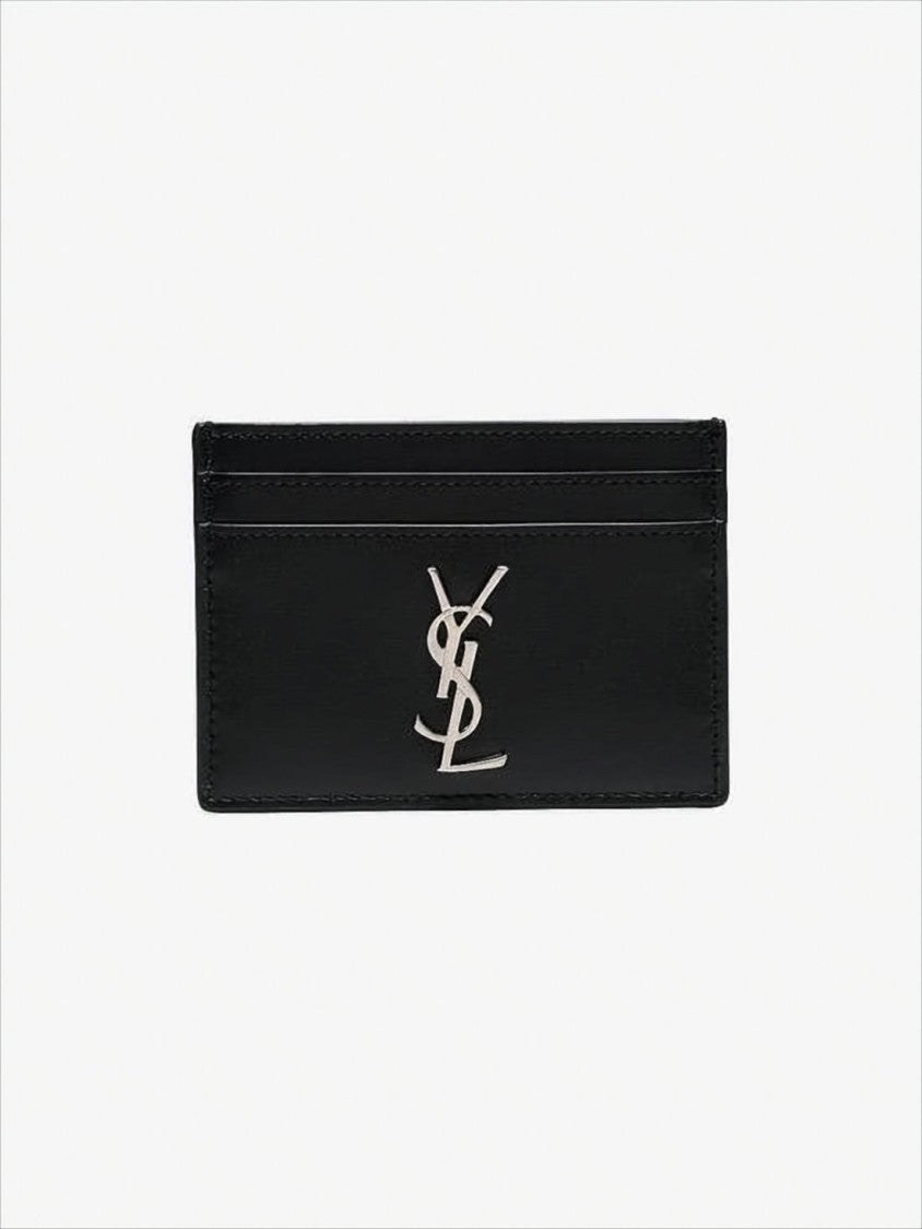 Saint Laurent Rectangular Calf Leather Card Wallet