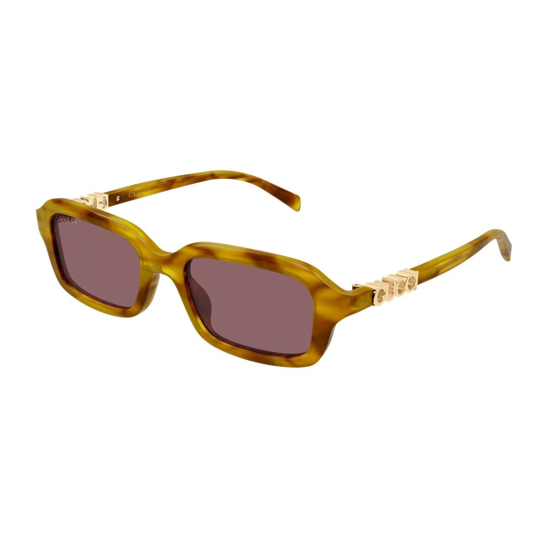 Gucci Havana Name Of Brand Gg2152s Recycled Acetate Rectangular Sunglasses