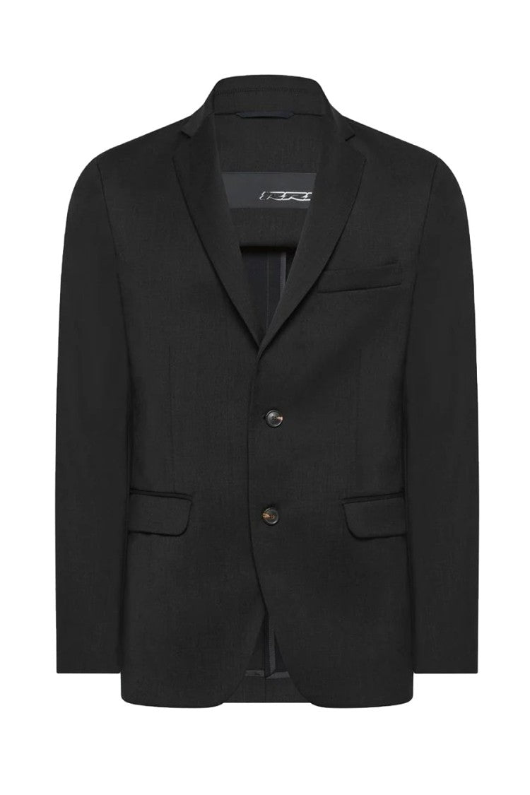 Rrd Tailored Black Blazer With Notch Lapel