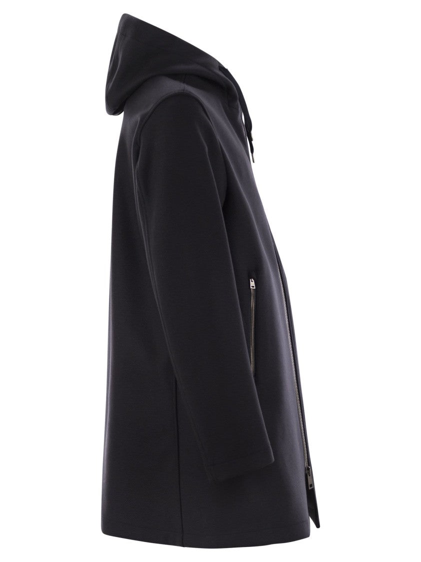 Herno Hooded Parka In Technical Fabric