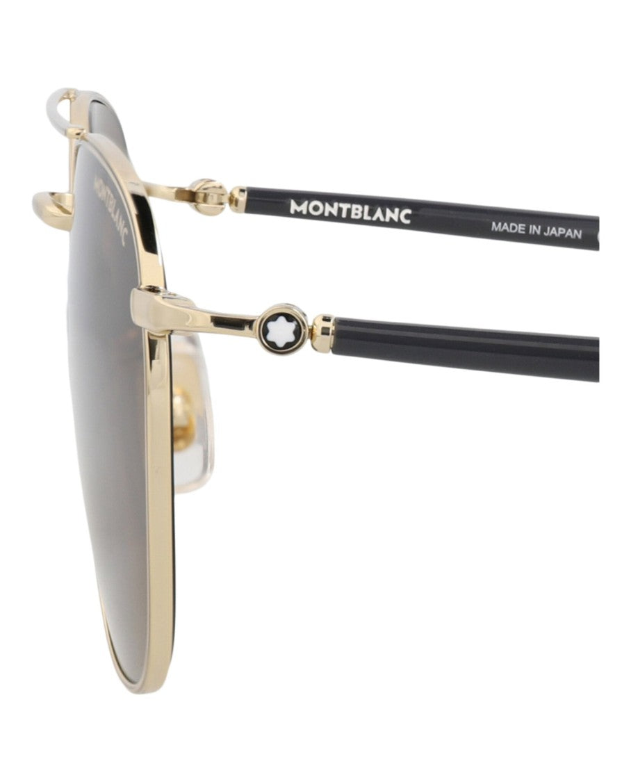 Montblanc Aviator-Frame Metal Sunglasses