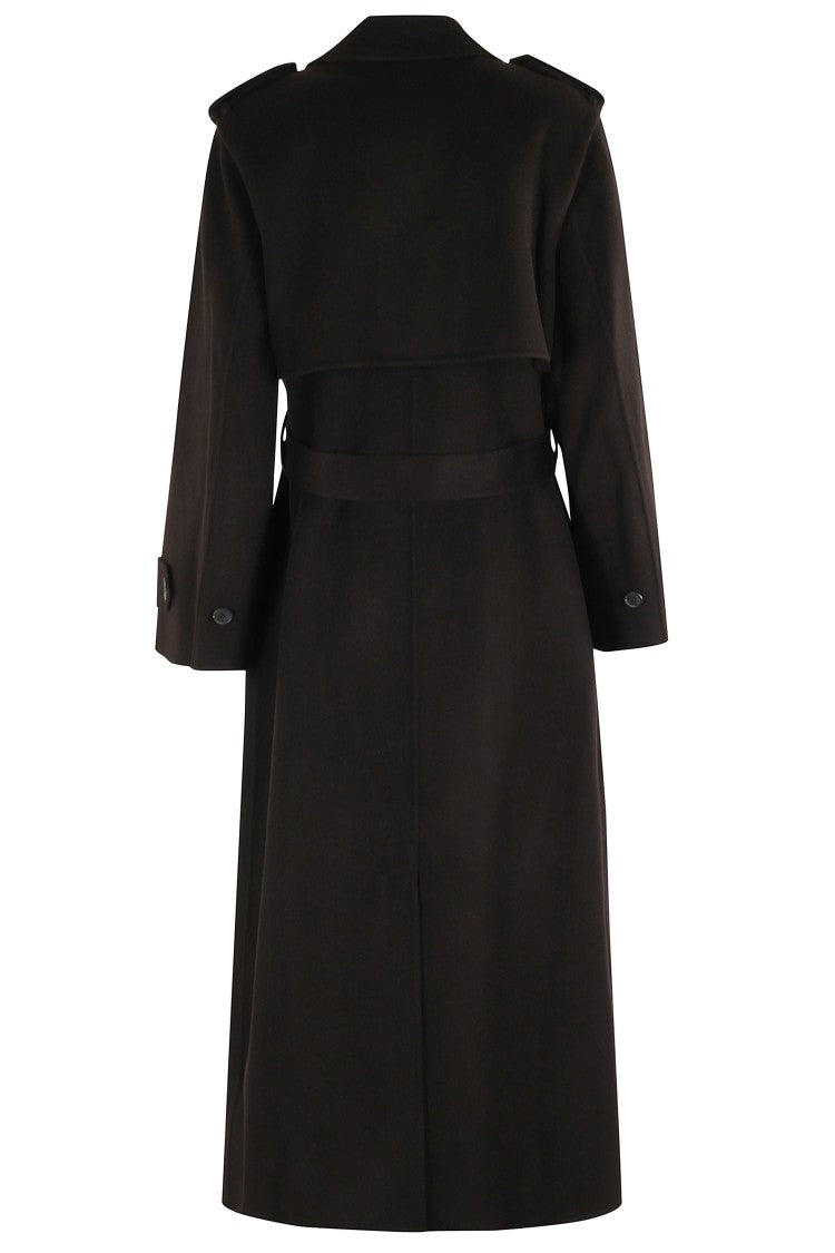 Ivy & Oak Double-Breasted Wool-Blend Coat With Spear Lapel