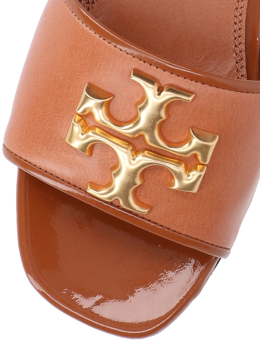 Tory Burch "Eleanor" Slide Sandals – Brown