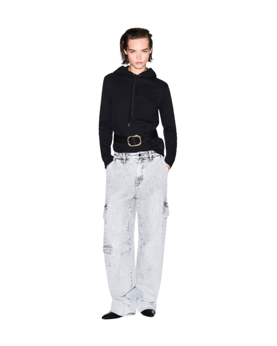 Armani Exchange Black Sweatshirt With Drawstring Hood