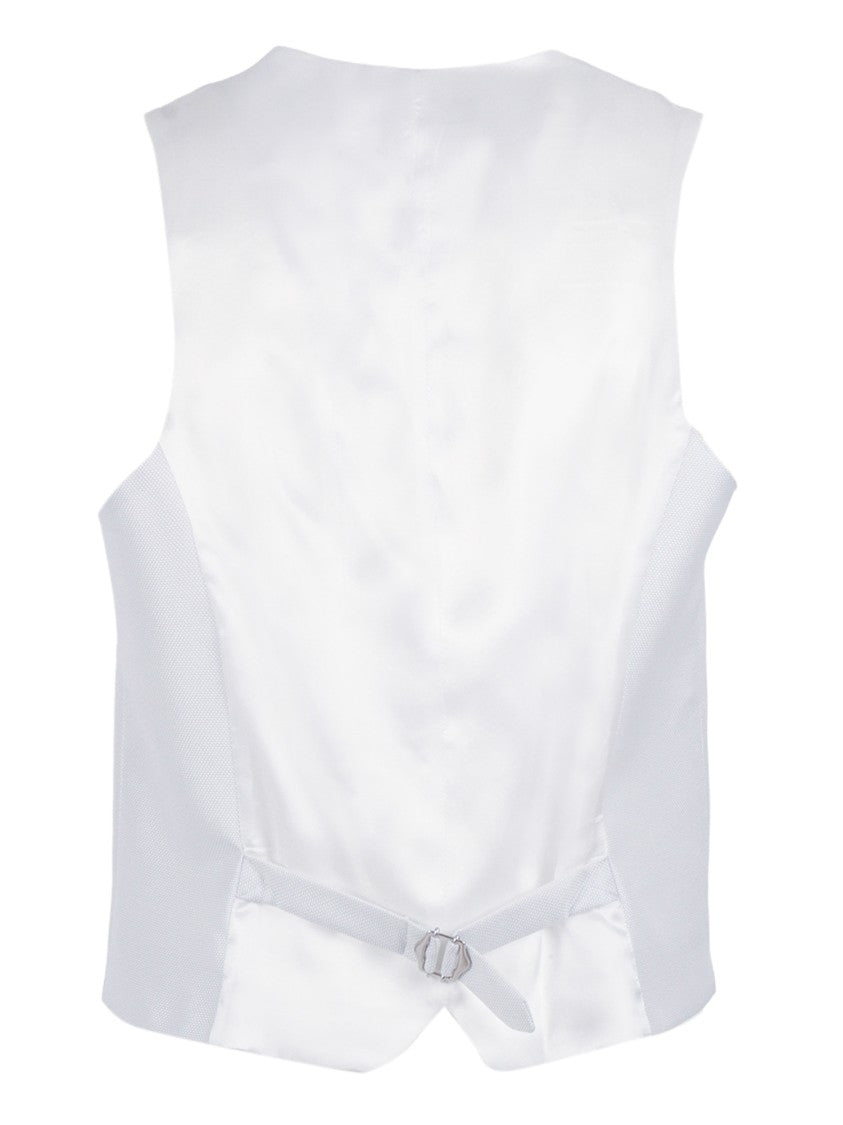 Luigi Bianchi Double Breasted Textured Tailored Vest