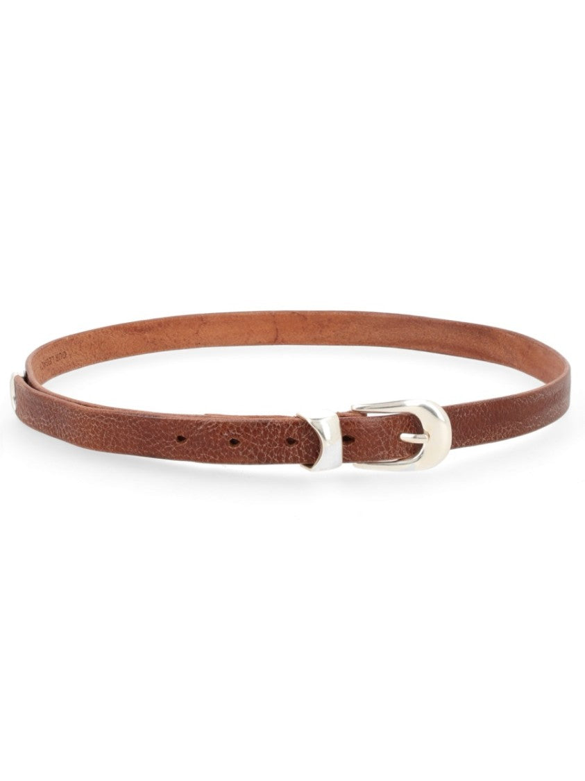 Our Legacy Textured Cow Leather Narrow Belt