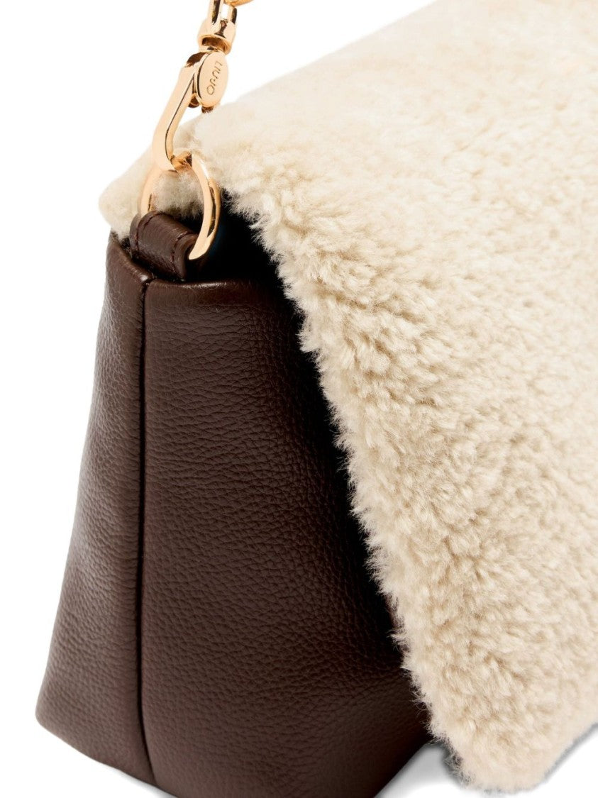 Liu Jo Textured Handbag With Gold Chain Accents