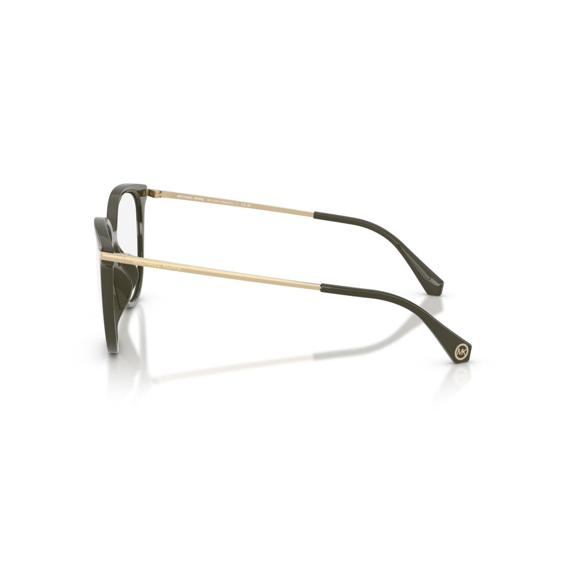 Michael Kors 0Mk4106u Rounded Cat-Eye Eyeglasses In Muted Olive Green
